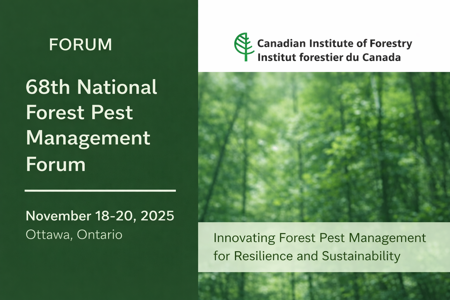 Банер 68th National Forest Pest Management Forum у Канаді