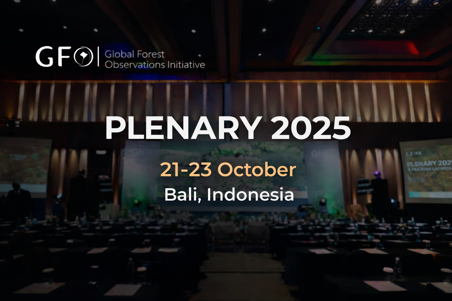Офіційний банер конференції GFOI Plenary 2025, Global Forest Observations Initiative