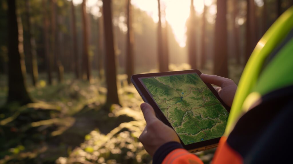 Аналіз лісового покриву на планшеті, цифровий моніторинг лісів